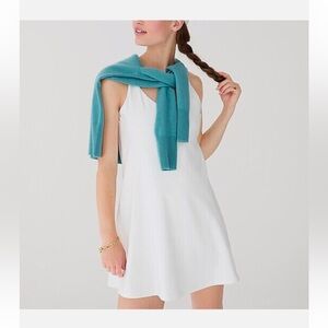 J. Crew |‎ NWT CloudStretch V-neck Tennis/Sports dress White- Sz S/MSRP $118